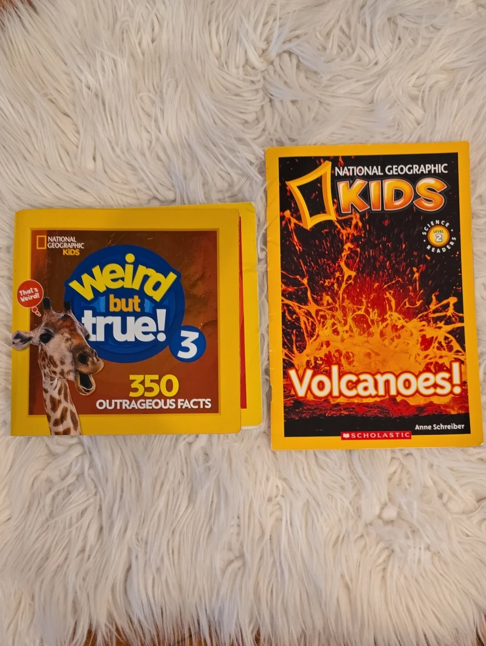 National Geographic Kids Yellow Weird but True! 3 & Volcanoes! Book Set